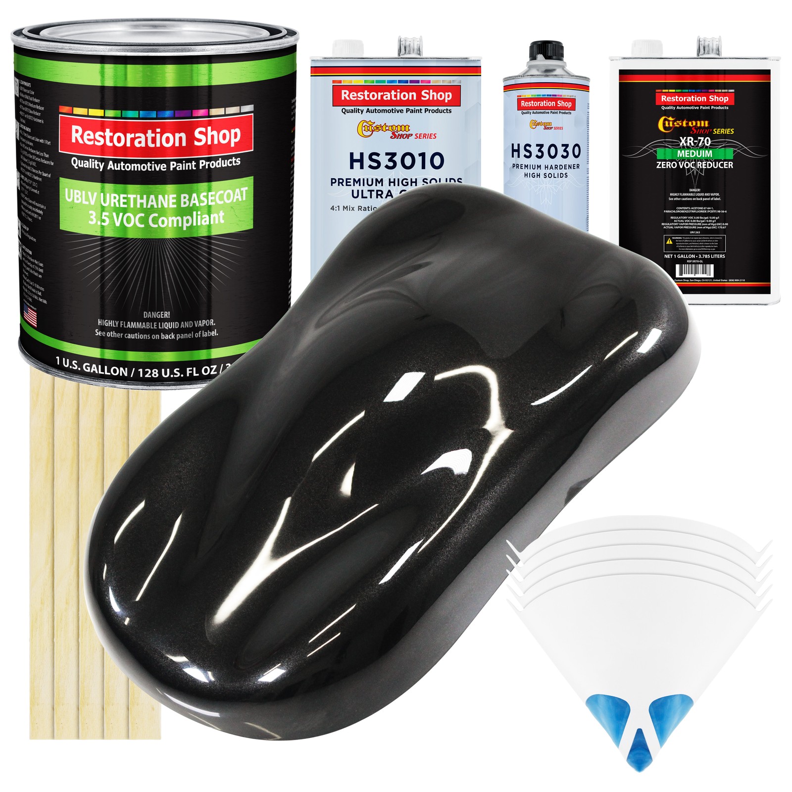Black Diamond Firemist Low VOC Urethane Basecoat Car Paint Gallon Kit
