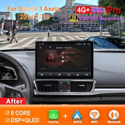 12.5'' 2K Screen For Mazda 3 Axela 2014-2019 Android Radio Carplay Android Auto