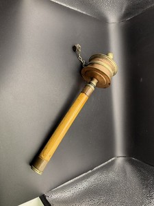 Antique Tibetan Buddhist Handheld Prayer Wheel Metal & Wood