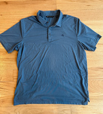 Travis Mathew The Heater Polo Shirt Mens 2XL Slate Blue Golf Perf Stretch Tech