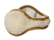 Girls Fluffy White Sherpa Ear Muffs Warmers