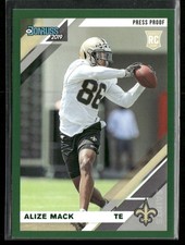 2019 Donruss Press Proof Green Alize Mack RC #289 New Orleans Saints