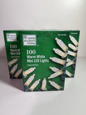 9 Pack Home Accents Holiday 100ct Warm White LED Mini String Lights 28FT 10IN