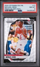 2025 Panini NIL Ohio State - Silver Vinyl Prizm #17 Michael Redd /25 PSA 8