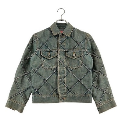 JUNYA WATANABE MAN PINK 2005SS Patchwork Diamond Quilted Denim Jacket S Rare