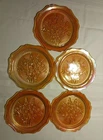 Vintage Jeanette Glass Co. Iris & Herringbone Pattern Carnival Glass Plate.