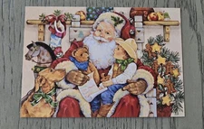 Cute VTG Santa & Little Cowboy~Leanin' Tree Christmas Cards~12 count w/Envelopes
