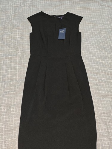 Marks and Spencer Collection Size 8 Black Shift Dress Formal/Office - Picture 2 of 7