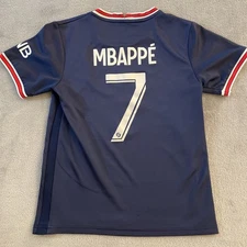 Paris Saint-Germain PSG Kylian Mbappe Jersey Youth Kids Boys Small S #7 21”x15”