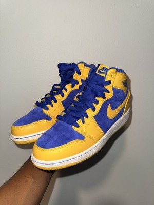 Nike Air Jordan 1 Retro High OG Laney 2013 Yellow Blue High Top