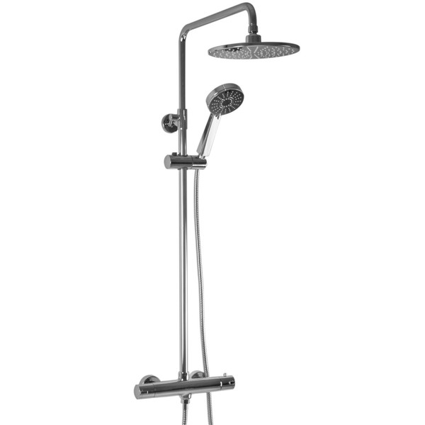 PaulGurkes Duschsystem Mit Thermostat Aufputz Regendusche Set Brausegarnitur-image