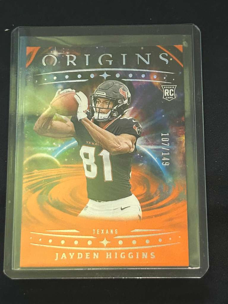 2025 Jayden Higgins Orange Origins RC /149 #132 NFL Houston Texans