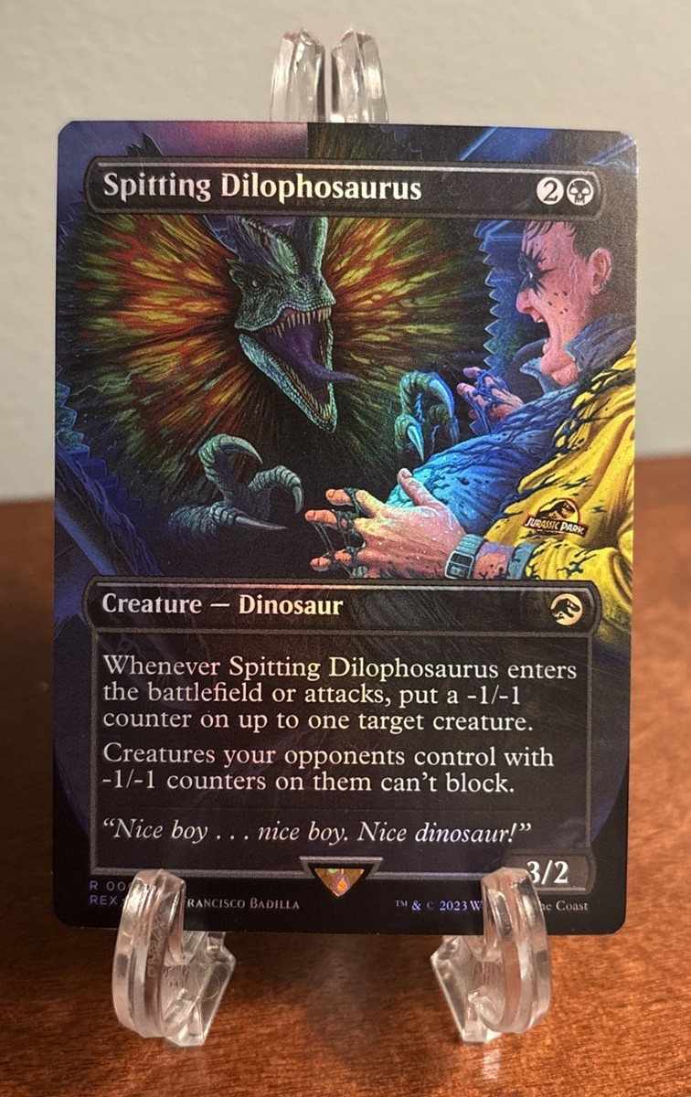 MTG Spitting Dilophosaurus Borderless Foil Universes Beyond