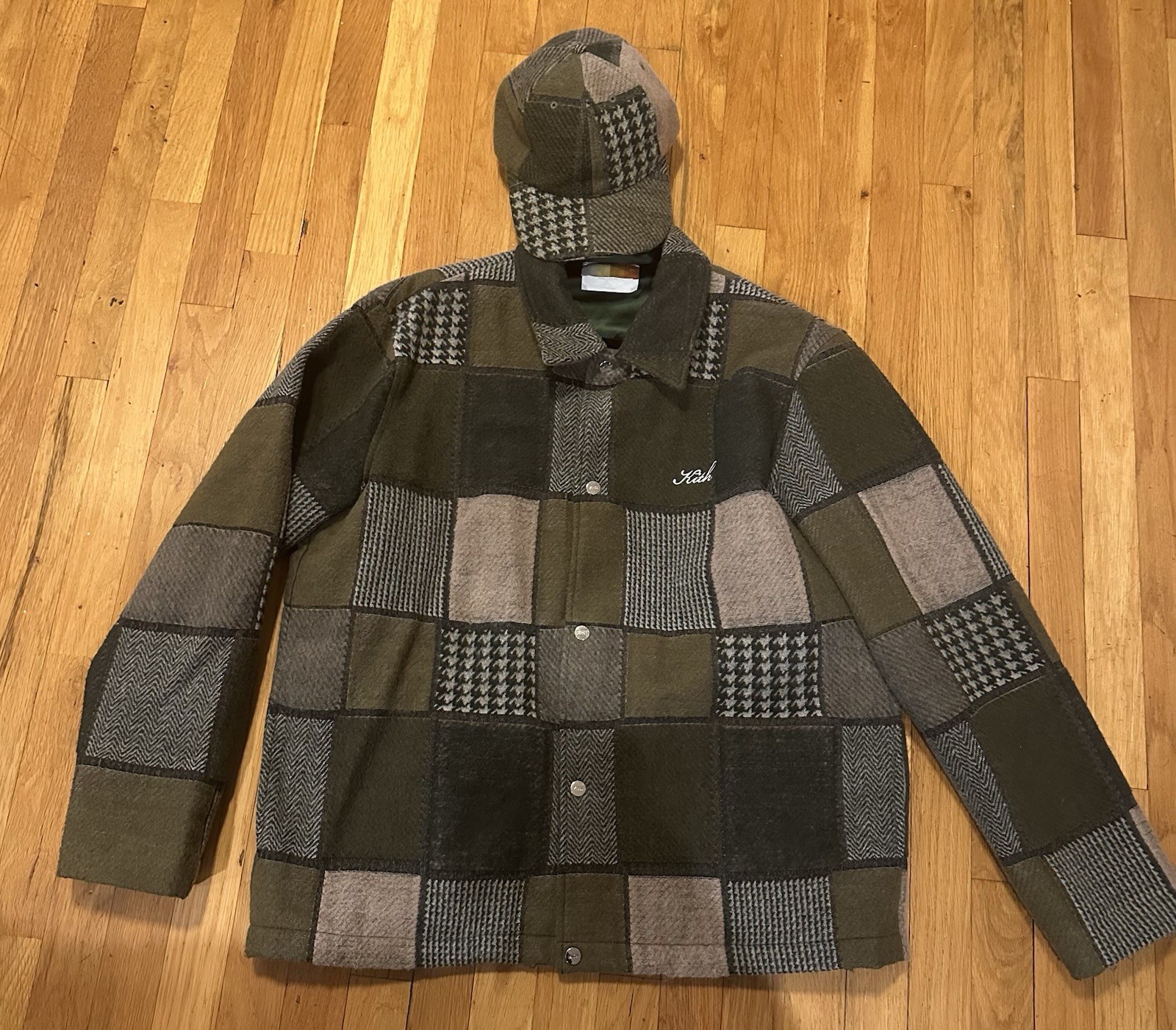 Kith patchwork coaches Jacket With Matching Hat XL - image 5