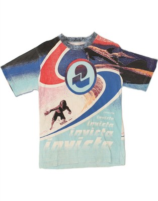 INVICTA Jungen Grafik T-Shirt Oberteil 9-10 Jahre blau Baumwolle BD09