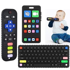 Teether Toys, Teething Relief Teethers Toys for Babies 3-6 12 Months, Play Ph...