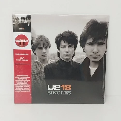 U2 – U218 Singles 2LP NEON ORANGE VINYL NEW SEALED MINT Target BONO EDGE