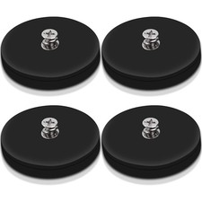 4Pack Anti-Scratch Mounting Magnets, 30LBS Rubber Coated Neodymium Magnets with