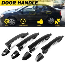 4x For 2004-2009 Kia Spectra Exterior Door Handle Front Rear Left Right Black Ee