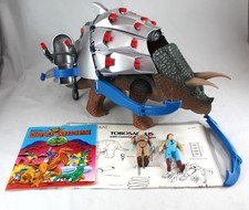 Tyco 1987 Vintage Dino Riders Torosaurus with Gunnur and Magnus