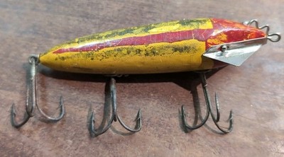 Купить heddon dowagiac expert red head fishing lure rare