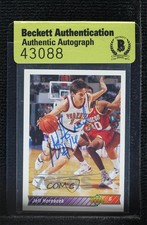 BAS 1992-93 Upper Deck Jeff Hornacek #22 Authentic Auto 3c7