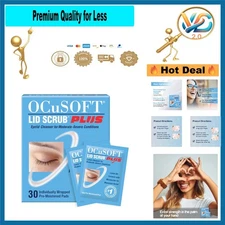 Lid Scrub Plus Eyelid Wipes 30 Count – Moisturizing, Gentle, Natural Eye Care