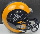 ISAAC BRUCE SIGNED AUTO FULL SIZE ST. LOUIS RAMS THROWBACK HELMET BECKETT/BAS