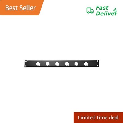 Elite Core RP1U-6D Rack Panel with 6 D-Series Punch-Outs, 1U