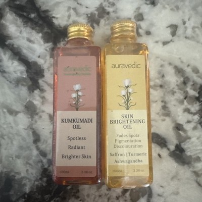 Auravedic Skin Brightening Oil & Kumkumadi Oil Combo Pack of 2 (100ml x 2)