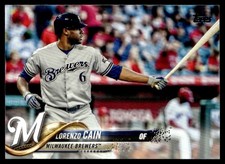 2018 Topps Lorenzo Cain Milwaukee Brewers #421