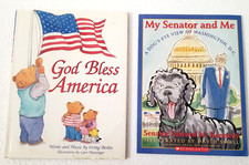 2 Child History Books My Senator & Me God Bless America CD Classroom or Home J25