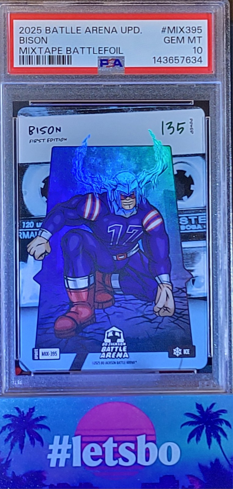 2025 Battle Arena Update - Bison - Josh Allen - Ice Mixtape Battlefoil - PSA 10