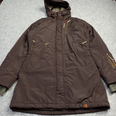 Didriksons 1913-Street Womens Parka Size 36 - S Brown Long Winter Jacket Coat