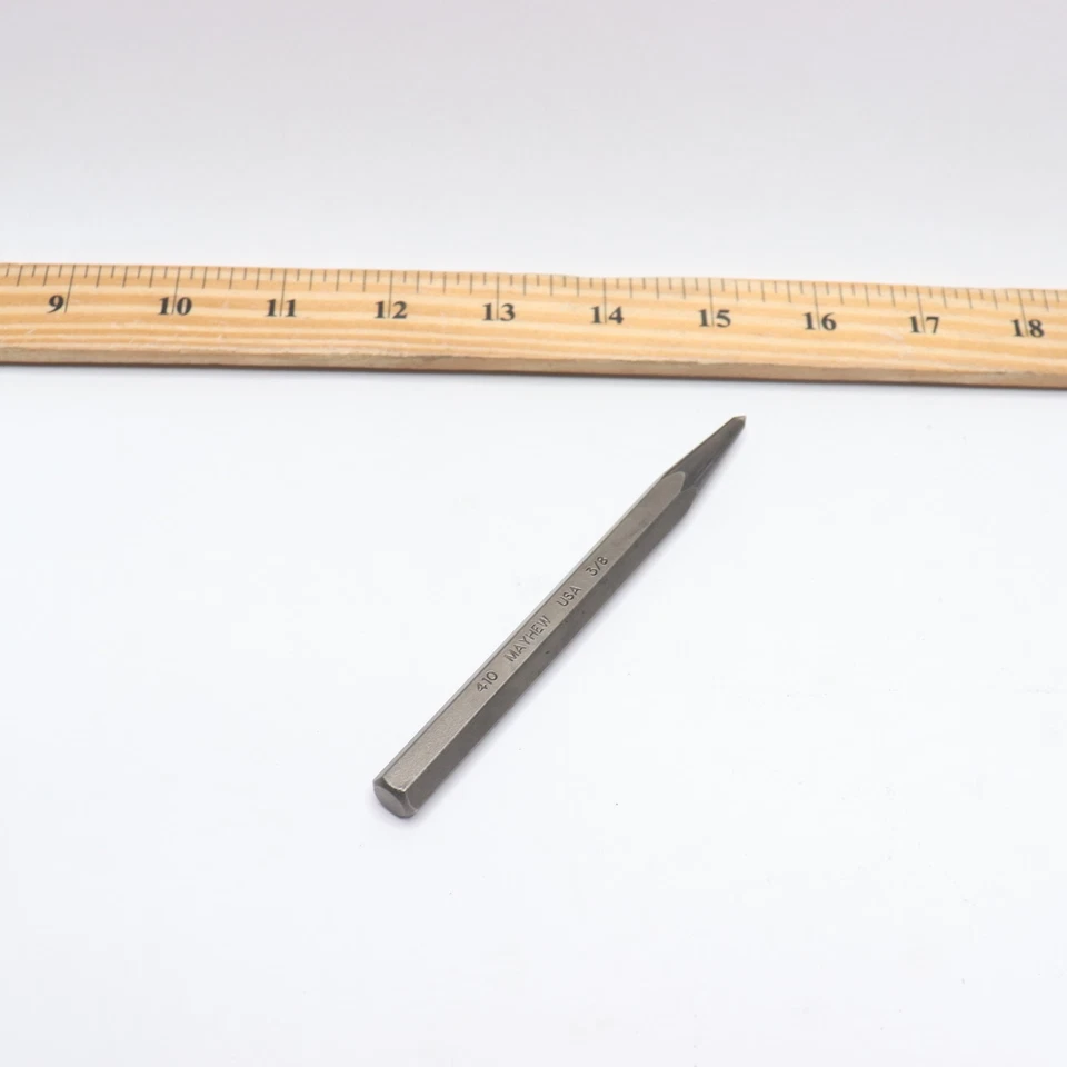 Punzón de pinchazo de metal Mayhew Reg Ec óxido negro 3/8" 4103/8 Foto 3 de 4