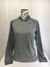Nike Sweatshirt Women  s Sz S Gray Hooded Long Sleeve Dri Fit
