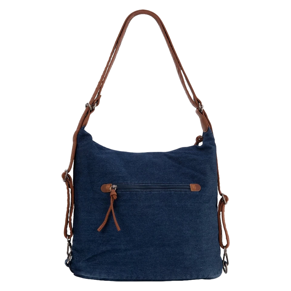 Bolso Hobo Wrangler Damas Floral Tooled Azul Marino Denim WG103-2008NY Foto 2 de 3