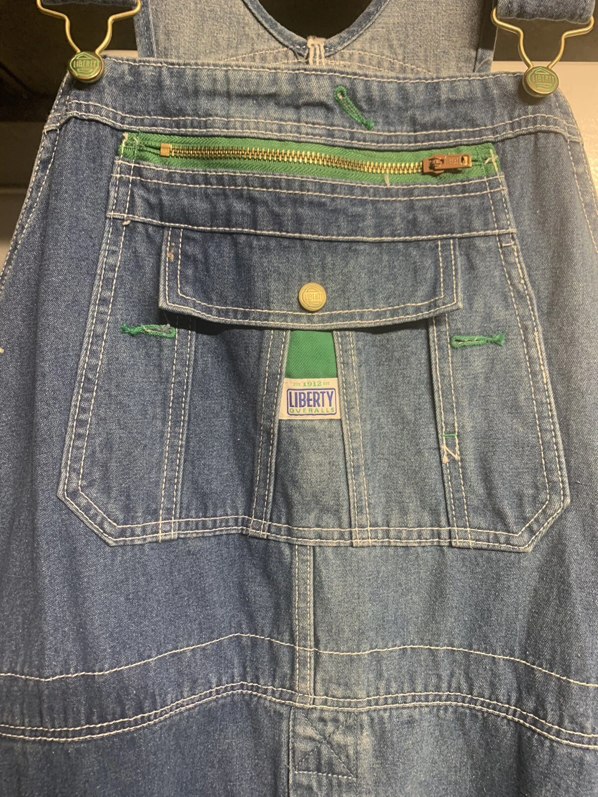 Liberty Bib Overall 14006 SW9 Blue Denim Coveralls 44x30 Farmer Work Pants - NWT