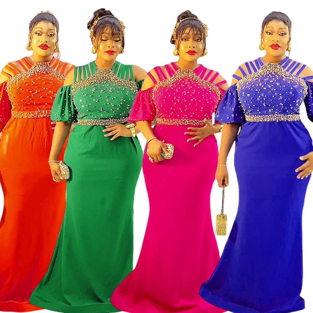 Plus Size African Wedding Party Dresses for Women Elegant Dashiki Bodycon  Gown | eBay