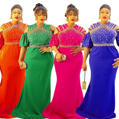princess polly baby blue dress Plus Size African Wedding Party Dresses for Women Elegant Dashiki Bodycon  Gown