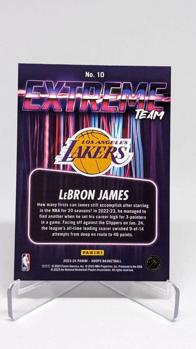 LeBron James 2023-24 Panini NBA Hoops Holo Extreme Team #10