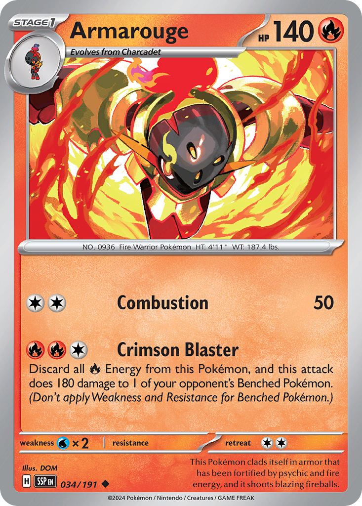 Armarouge 34/191 Uncommon | Surging Sparks | Pokemon Card | eBay