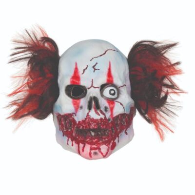 Manische Clown Horror Gesichtsmaske - perfekt für Halloween Verkleiden