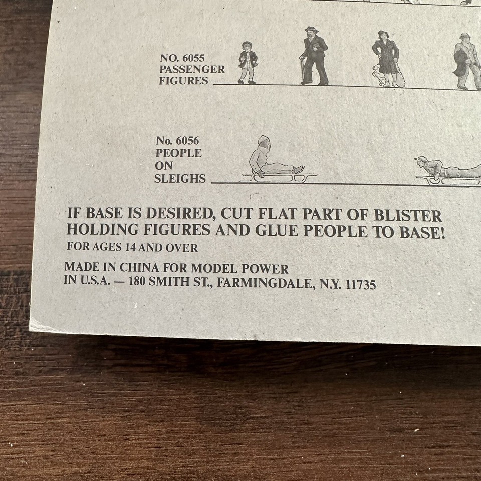 Model Power No. 6172 36 Unpainted Figures O Scale NEW, Sealed Flaws