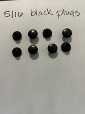 8 PCS Hole Plugs Plastic Flush Type Snap in Locking 8mm 5/16" Black