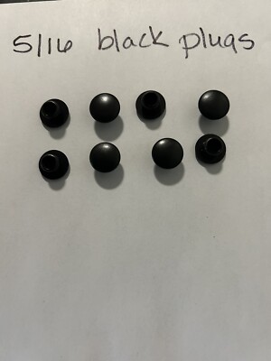 8 PCS Hole Plugs Plastic Flush Type  Snap in Locking 8mm (5/16'') Black