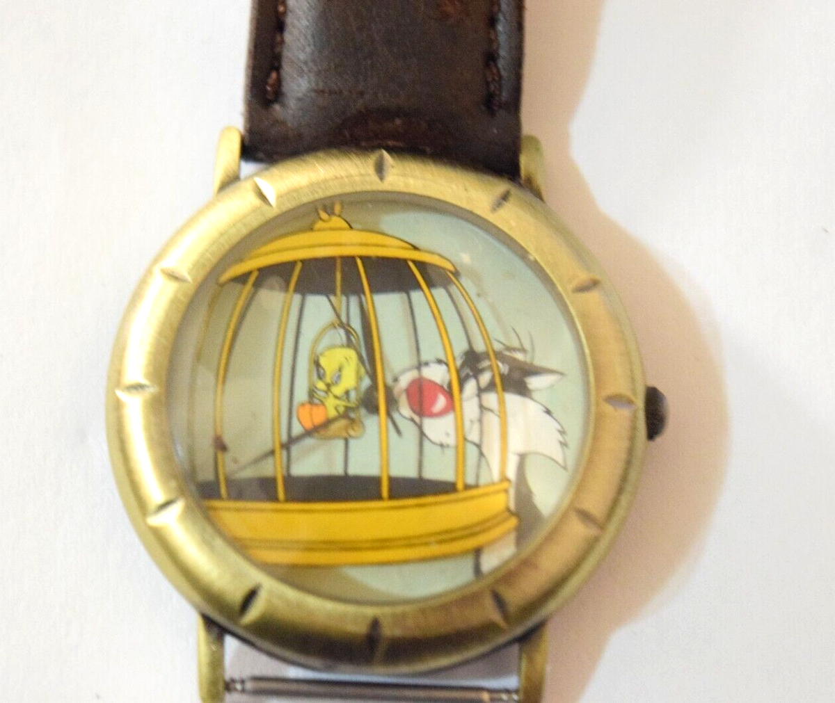 1994 Looney Toons Tweety And Sylvester Fossil Watch With Box Warner Bros ? FOSSIL × WARNER BROS SYLVESTER & TWEETY LOONEY TUNES  main image 2