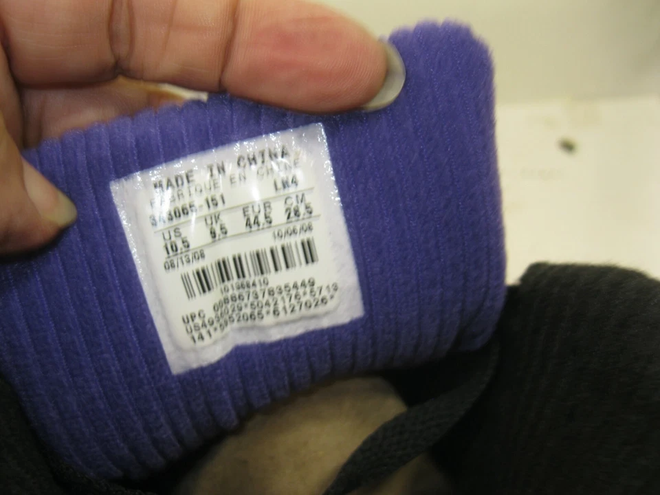 РЕДКАЯ🔥 343065-102 Air Jordan Ol'School II низкий черный белый фиолетовый мужчин размер 10,5 - Изображение 3 из 4