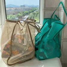 Large Capacity Mesh Shoulder Bag INS Style Shopping Bag Beach Mesh Bag