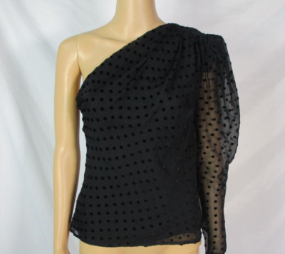 IRO Coatli Black Polka Dot Top - Size 34
